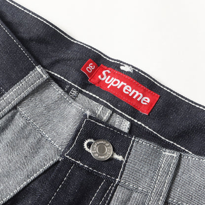 25SS パネルド ストライプ バギー デニムパンツ(Paneled Stripe Baggy Jean)