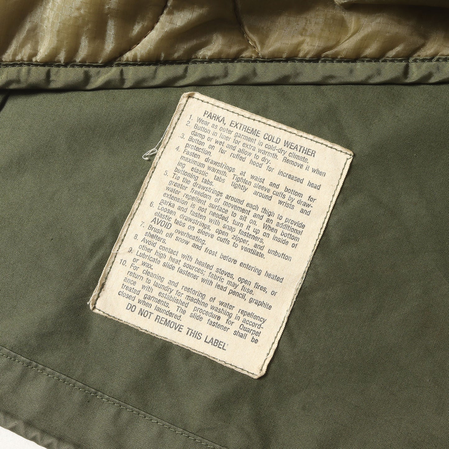 [希少 フルセット] 70s 米軍実物 M-65 フィッシュテール モッズコート / コート ライナー フード 3点セット