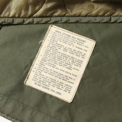 [希少 フルセット] 70s 米軍実物 M-65 フィッシュテール モッズコート / コート ライナー フード 3点セット
