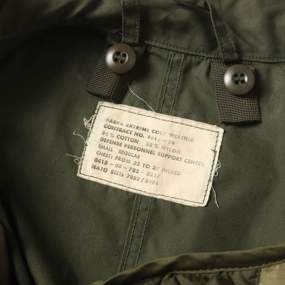 [希少 フルセット] 70s 米軍実物 M-65 フィッシュテール モッズコート / コート ライナー フード 3点セット