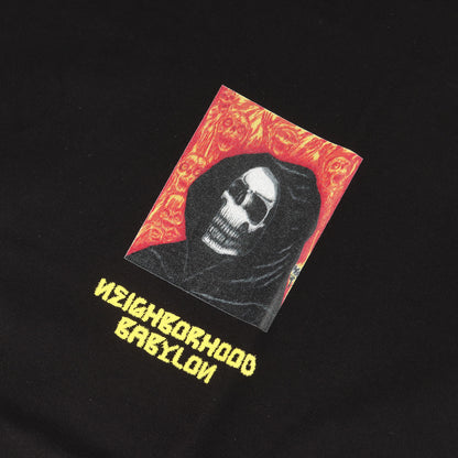 24SS ×BABYLON ×Ric Clayton 死神アートワーク プリント クルーネック Tシャツ(NH X BABYLON. TEE SS-3)
