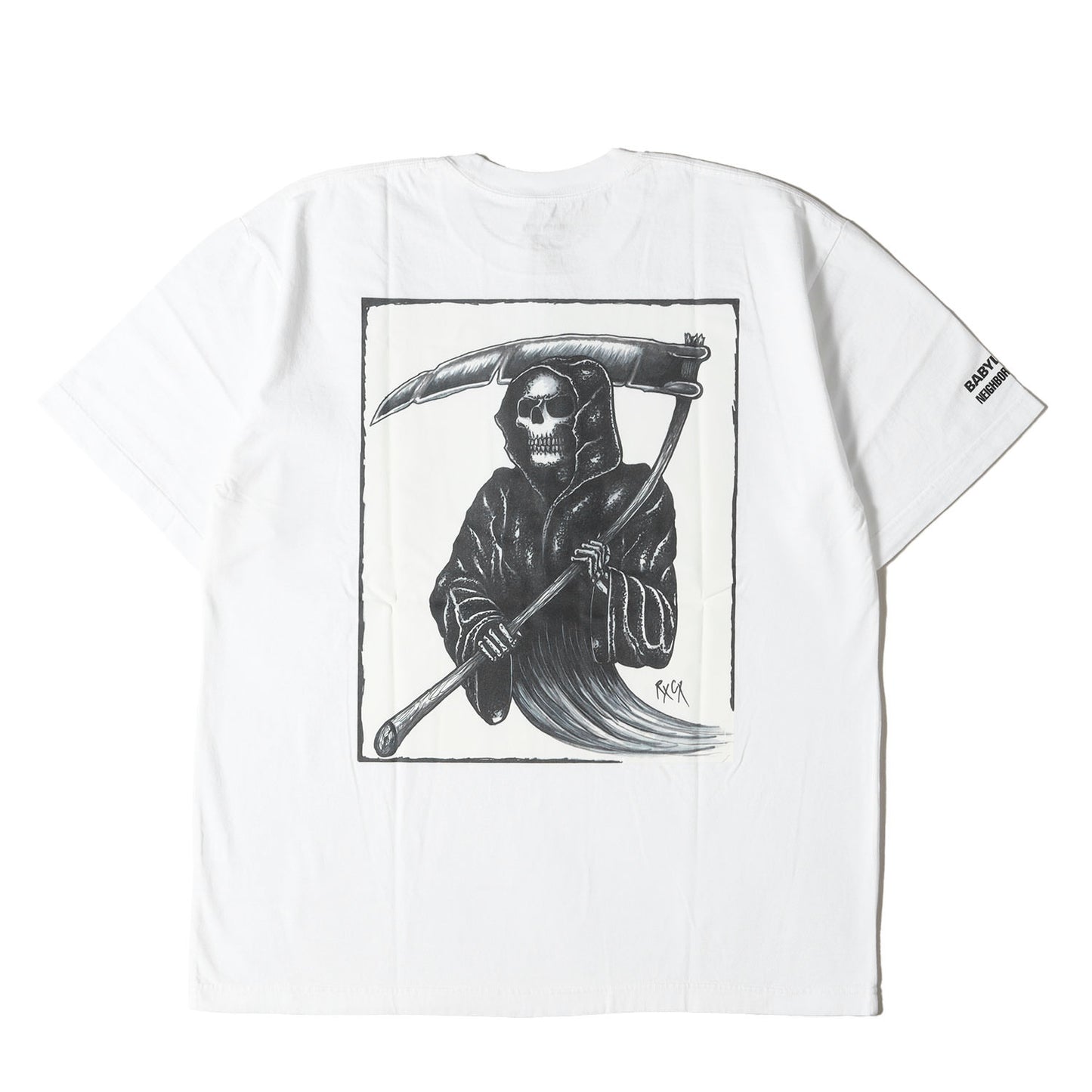 24SS ×BABYLON ×Ric Clayton 死神アートワーク プリント クルーネック Tシャツ(NH X BABYLON. TEE SS-3)