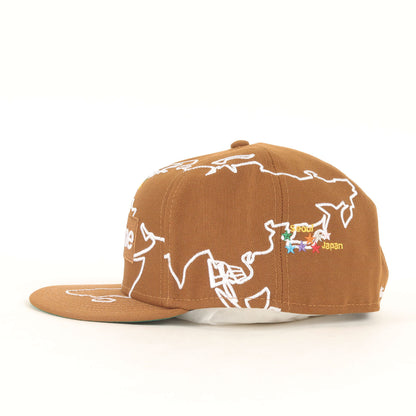 23AW ×NEW ERA マップ柄 BOXロゴ ベースボールキャップ(Worldwide Box Logo)