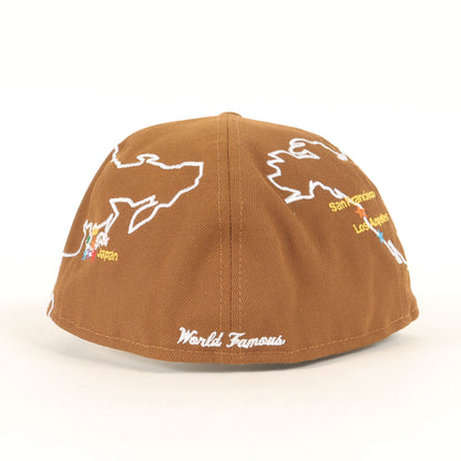 23AW ×NEW ERA マップ柄 BOXロゴ ベースボールキャップ(Worldwide Box Logo)