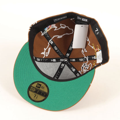 23AW ×NEW ERA マップ柄 BOXロゴ ベースボールキャップ(Worldwide Box Logo)