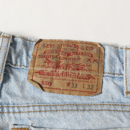 90s 550 アイスウォッシュ テーパード デニムパンツ / USA製 550-4834