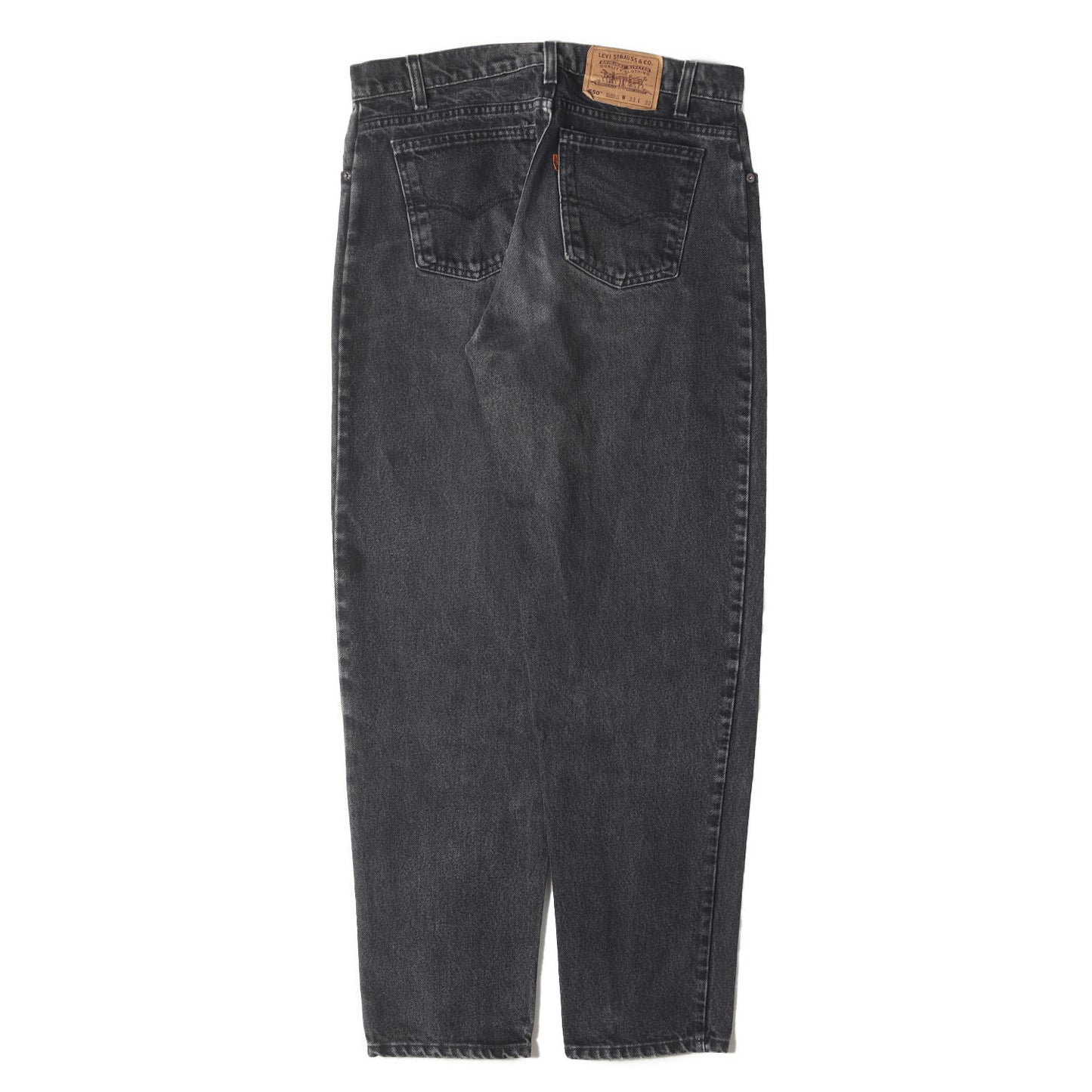 90s 550 リラック テーパード 後染め ブラック デニムパンツ / USA製 40550-4159