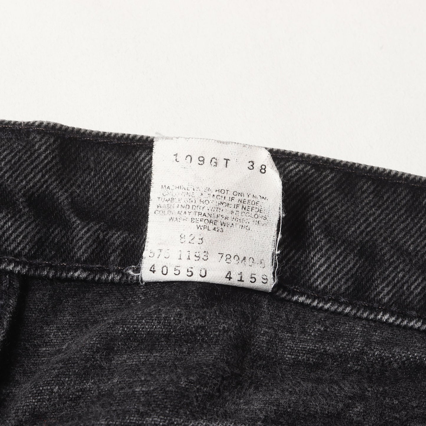 90s 550 リラック テーパード 後染め ブラック デニムパンツ / USA製 40550-4159