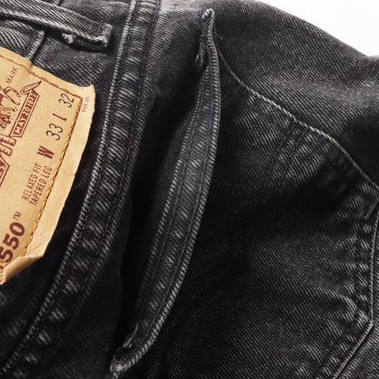 90s 550 リラック テーパード 後染め ブラック デニムパンツ / USA製 40550-4159