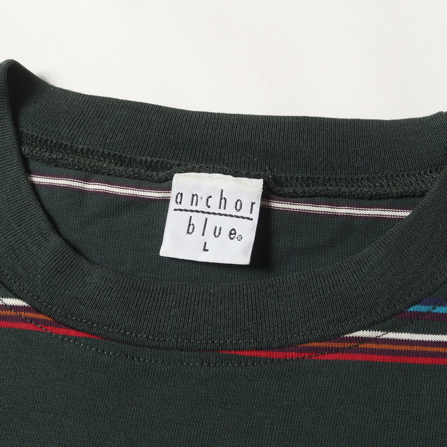 90s anchor blue ボーダー Tシャツ / USA製 アンカーブルー