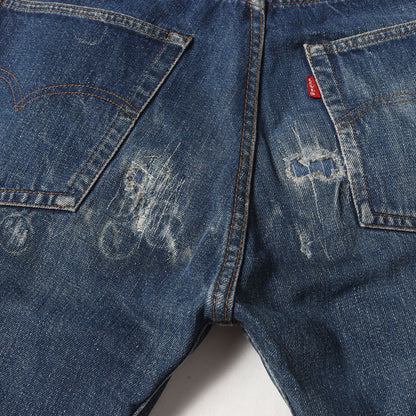 [雰囲気抜群 濃紺] 70s 501 66前期 Big E デニムパンツ / ボタン裏刻印6