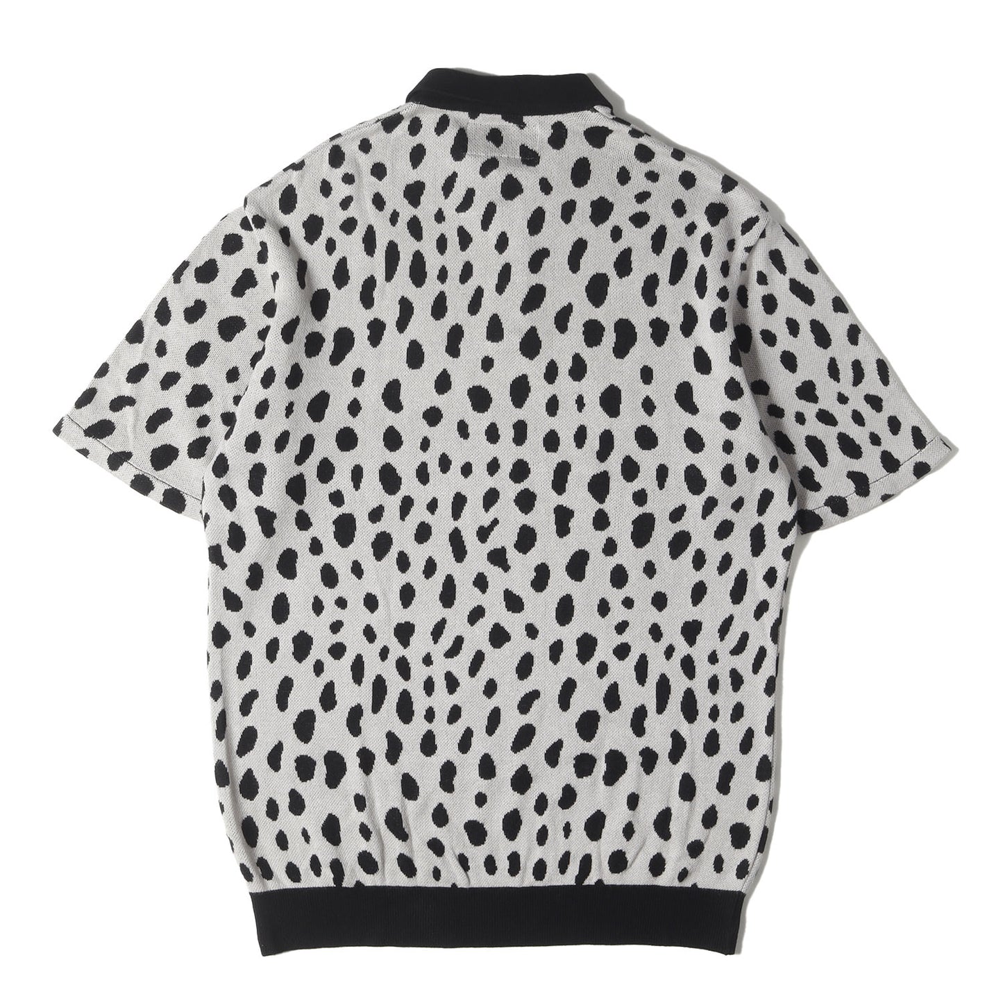 24SS レオパード柄 ジャガード ニット ポロシャツ(LEOPARD KNIT POLO SHIRT)