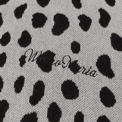 24SS レオパード柄 ジャガード ニット ポロシャツ(LEOPARD KNIT POLO SHIRT)