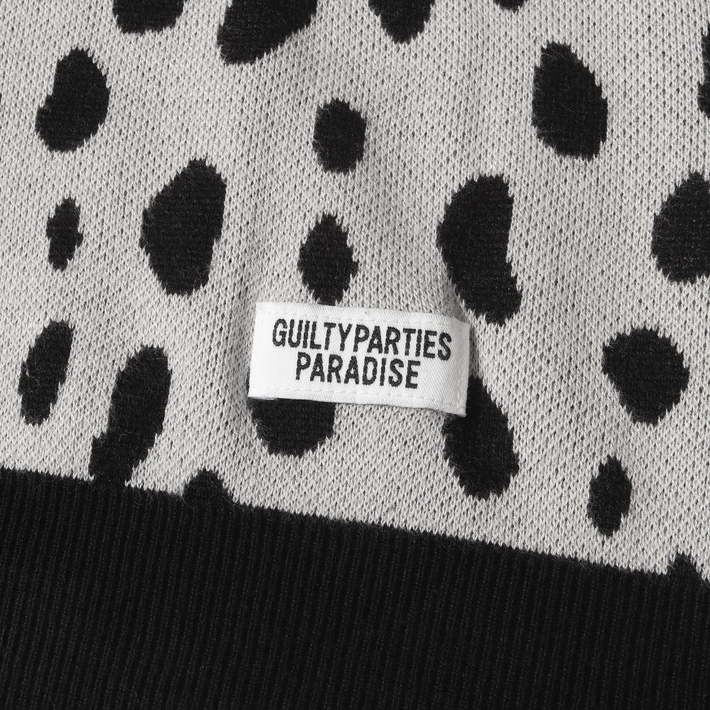 24SS レオパード柄 ジャガード ニット ポロシャツ(LEOPARD KNIT POLO SHIRT)