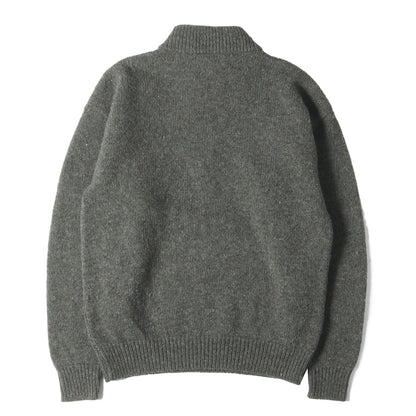 [現行モデル] ハーフジップ ハイネック ウール ニット USA製