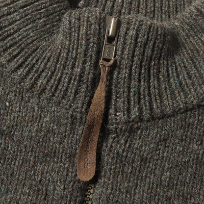 [現行モデル] ハーフジップ ハイネック ウール ニット USA製