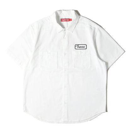 25SS ラメロゴプリント ワーク 半袖シャツ(Bitch S/S Work Shirt)
