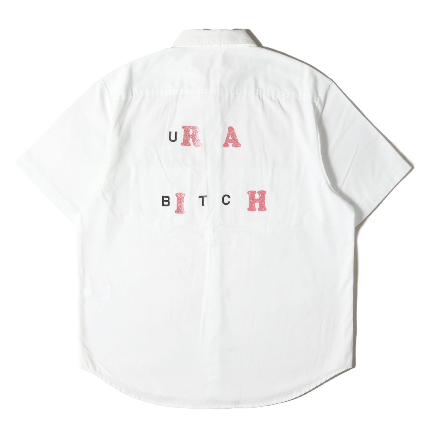 25SS ラメロゴプリント ワーク 半袖シャツ(Bitch S/S Work Shirt)