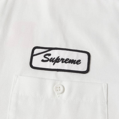 25SS ラメロゴプリント ワーク 半袖シャツ(Bitch S/S Work Shirt)