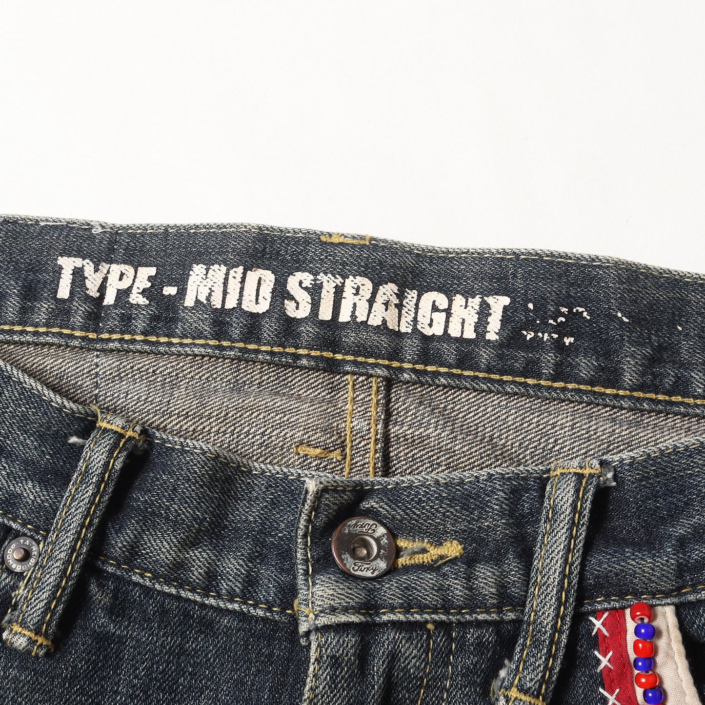 ビーズ サベージ ミディアム デニムパンツ(BEADED SAVAGE. MID / 14OZ-PT)