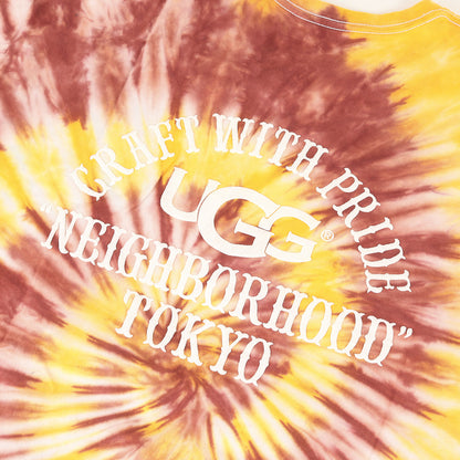 ×UGG 発泡プリント タイダイ染め Tシャツ(NHUG . DYE / C-CREW . SS)