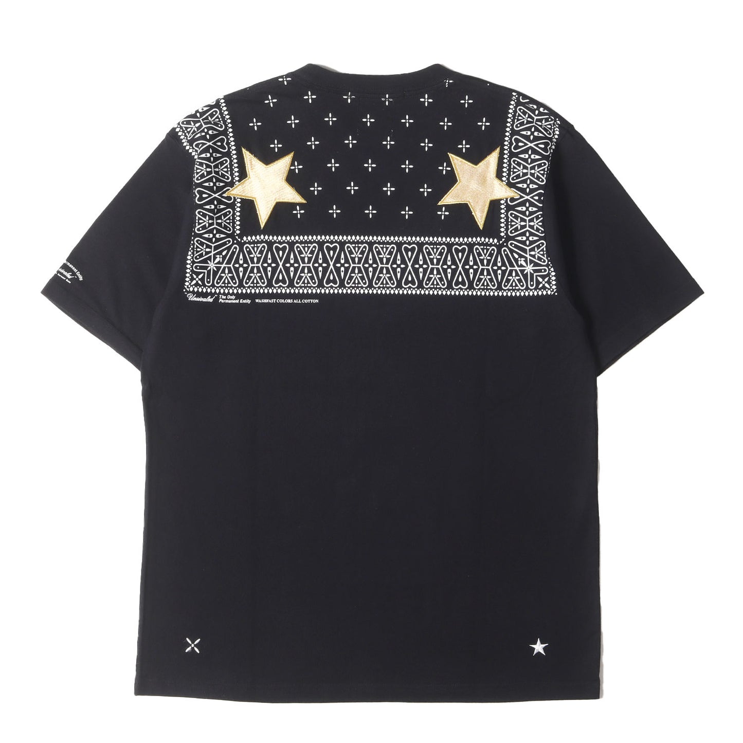 ×UNRIVALED スターパッチ バンダナプリント Tシャツ