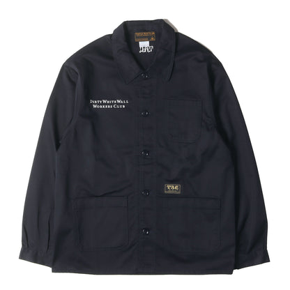 ロゴ刺繍 T/Cツイル カバーオール