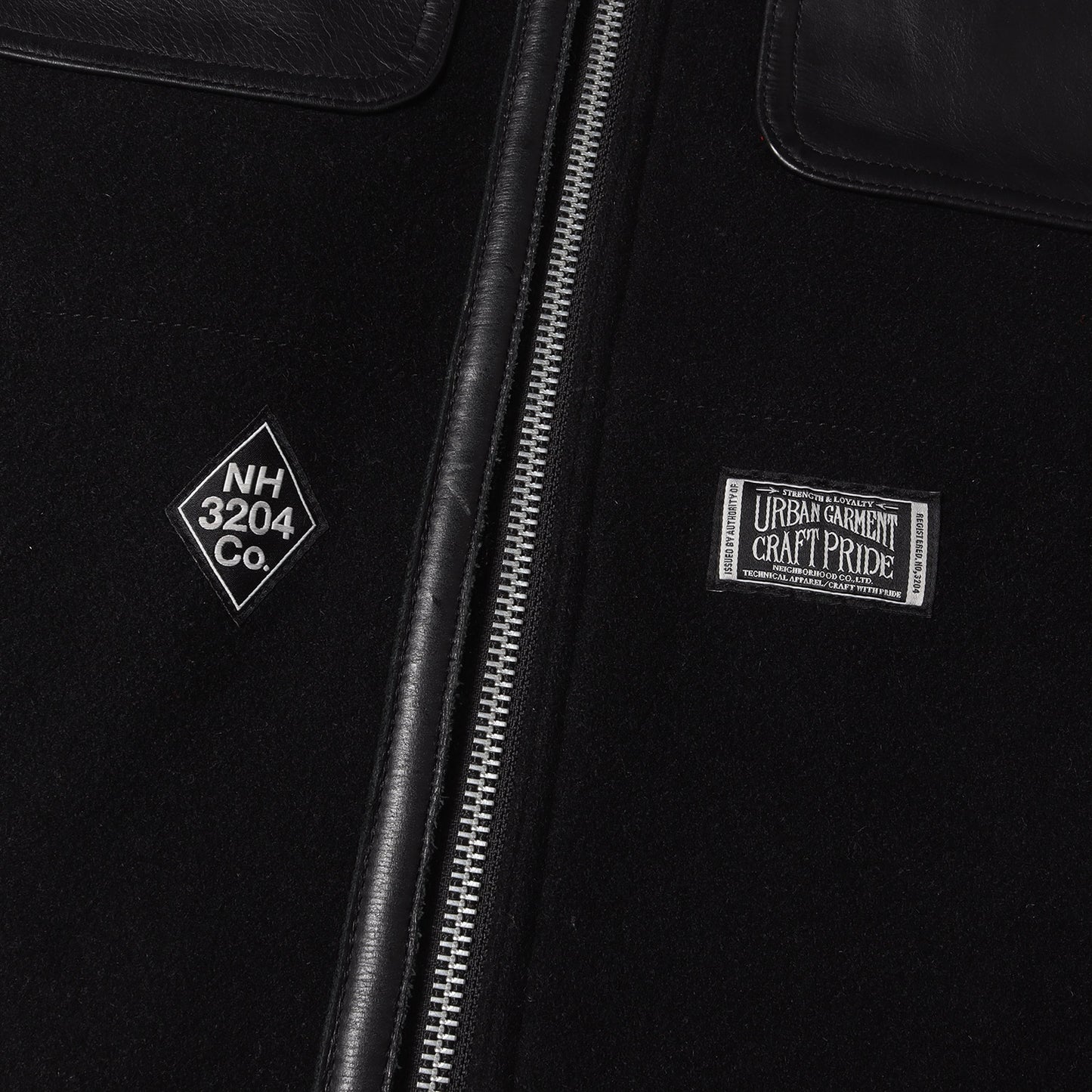 00s レザーコンビ メルトンウール ポリスマンジャケット(PIGS / WN-JKT)