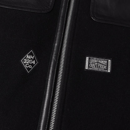 00s レザーコンビ メルトンウール ポリスマンジャケット(PIGS / WN-JKT)