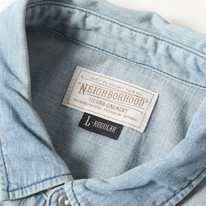 ヴィンテージ加工 コンチョボタン デニム ウエスタンシャツ(HIGHLINER / C-SHIRT. LS)