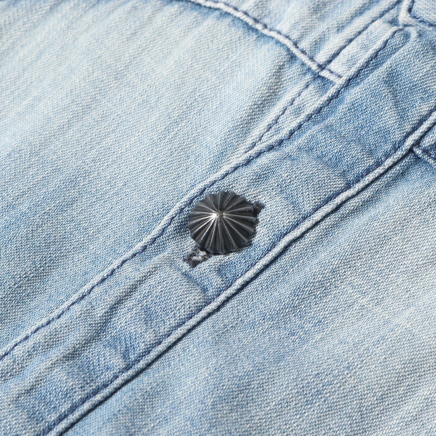 ヴィンテージ加工 コンチョボタン デニム ウエスタンシャツ(HIGHLINER / C-SHIRT. LS)