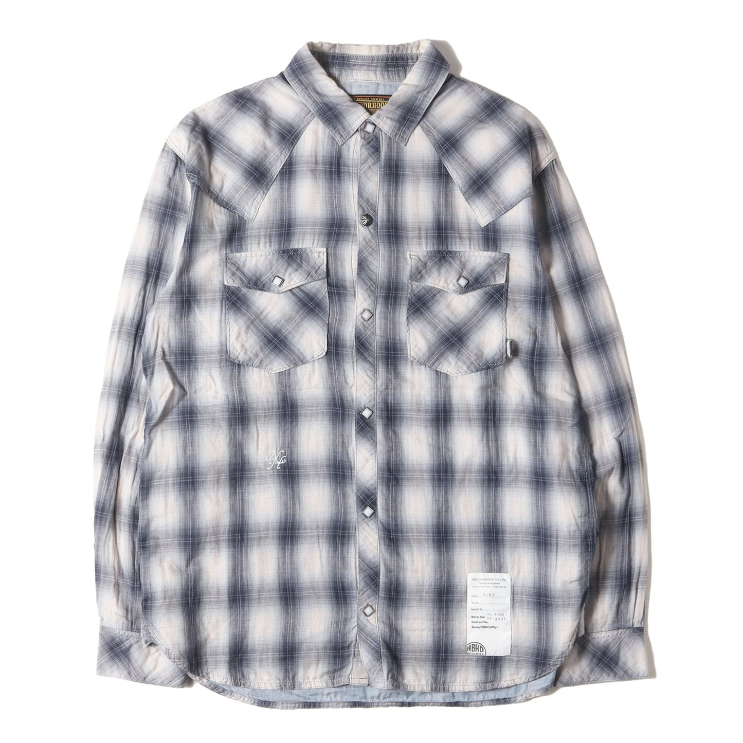 オンブレチェック ダブルガーゼ ウエスタンシャツ(RAWHIDE / C-SHIRT. LS)