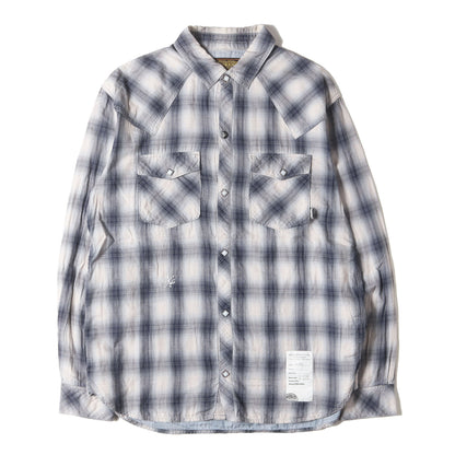 オンブレチェック ダブルガーゼ ウエスタンシャツ(RAWHIDE / C-SHIRT. LS)