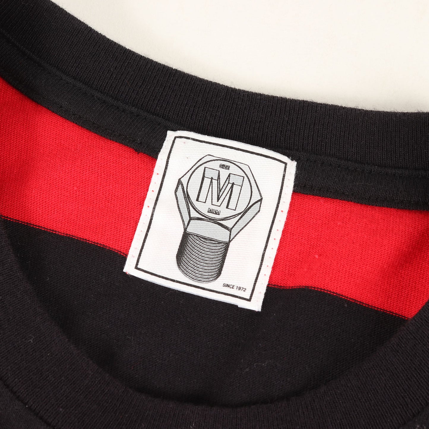 ロゴ刺繍 ボーダー クルーネックTシャツ