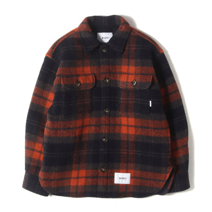 24AW モッサウール チェック シャツジャケット(WCPO 02 / JACKET / WOPL. MOSSER. TEXTILE)