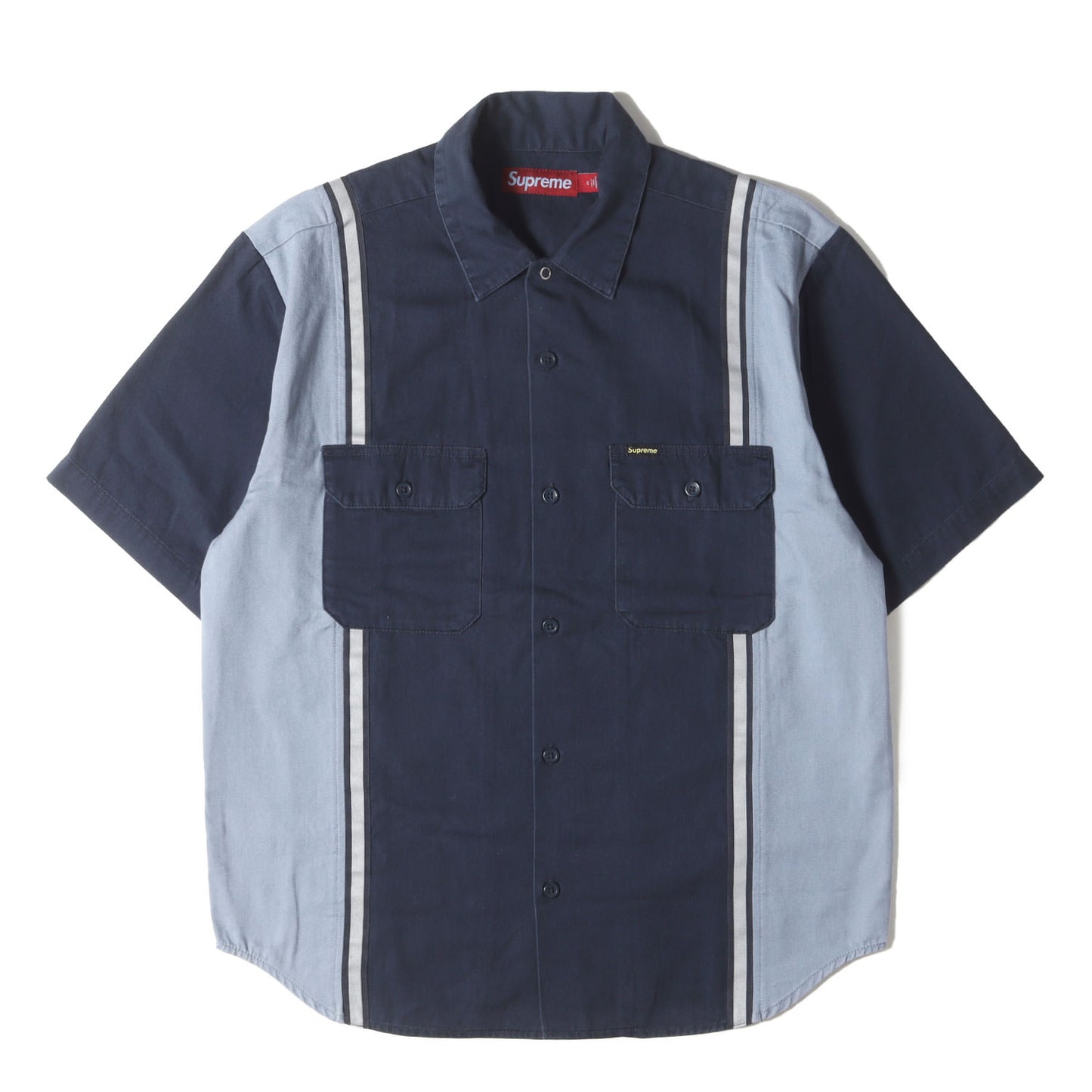 25SS リフレクターライン ワーク 半袖シャツ(Reflective Stripe S/S Work Shirt)