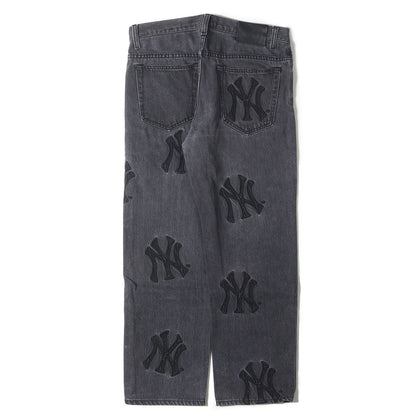 21AW ×New York Yankees ユーズド加工 デニムパンツ(Regular Jean)