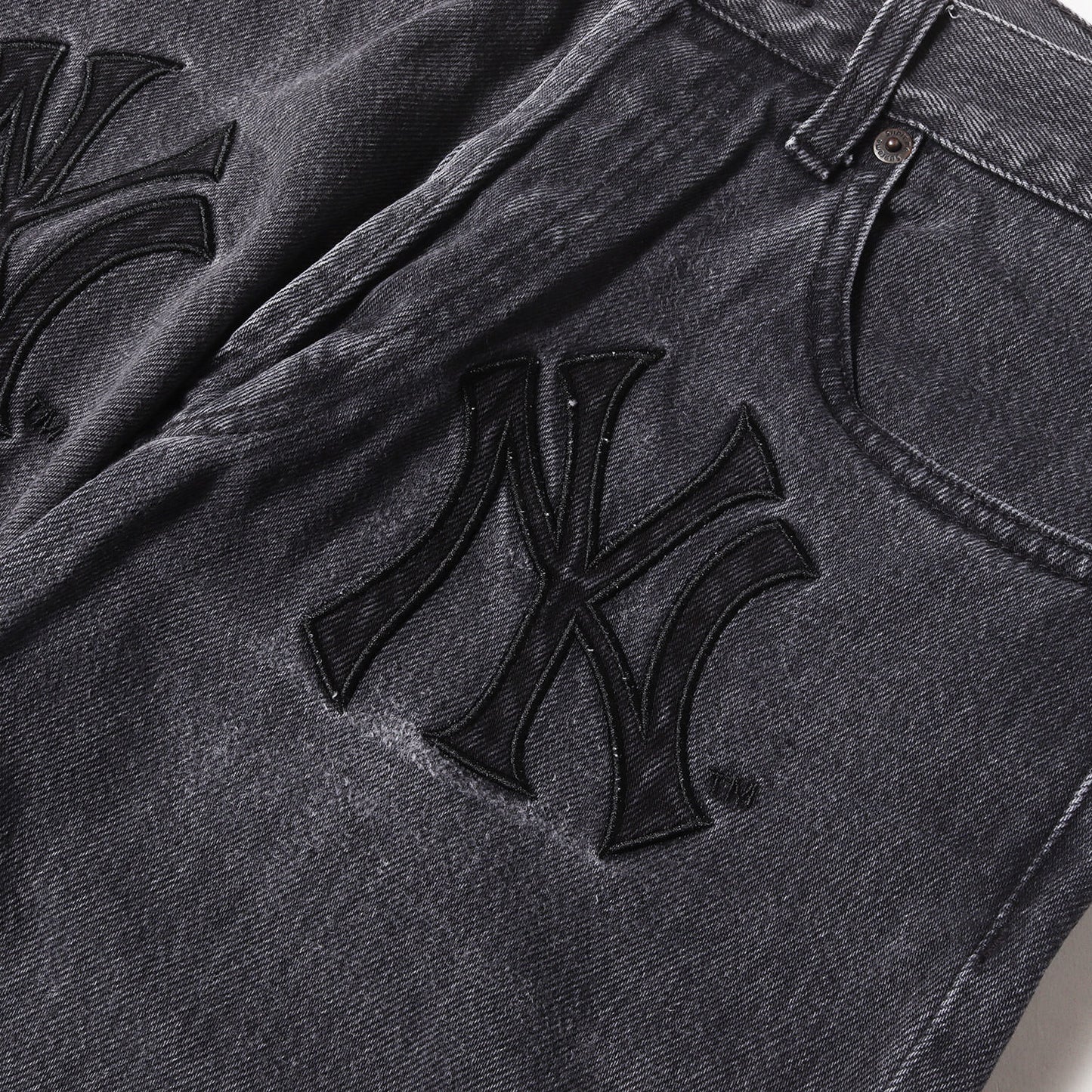 21AW ×New York Yankees ユーズド加工 デニムパンツ(Regular Jean)