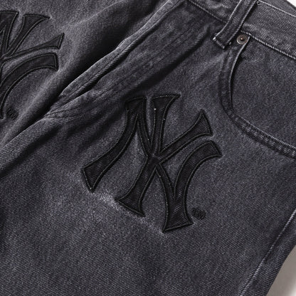 21AW ×New York Yankees ユーズド加工 デニムパンツ(Regular Jean)