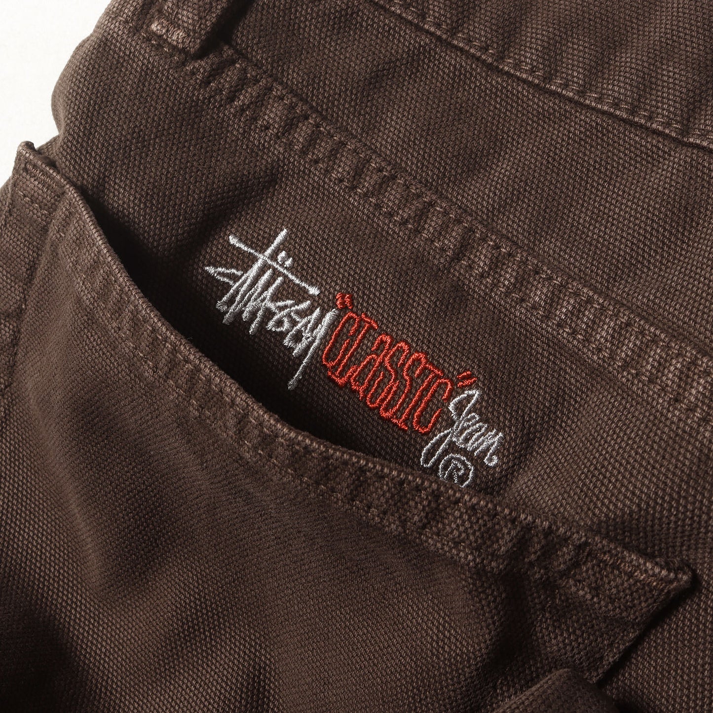 24SS ウォッシュ加工 キャンバス 5ポケット パンツ(CLASSIC JEANS WASHED CANVAS)