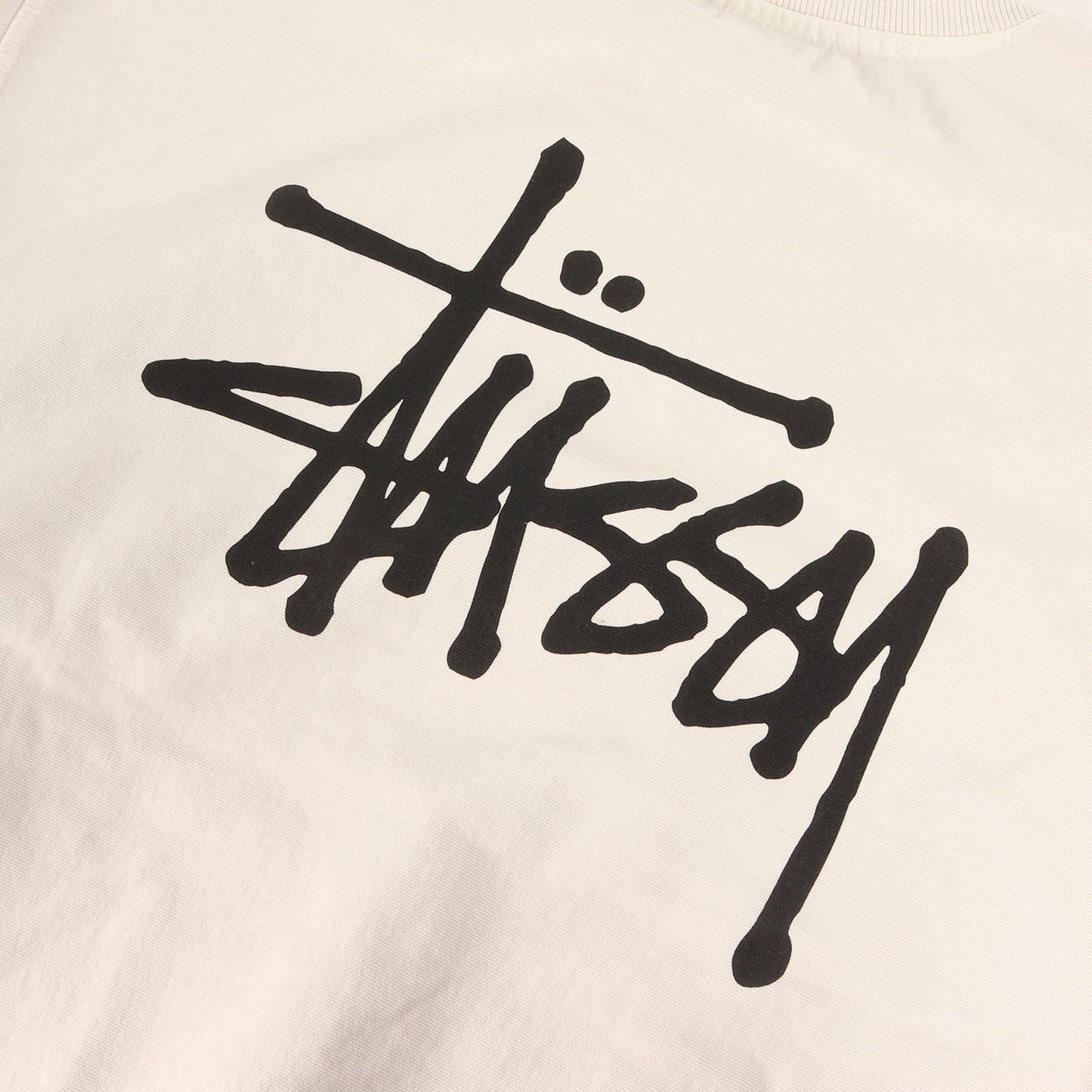ピグメントダイ加工 ストックロゴ スウェット(BASIC STUSSY PIG DYED CREW)