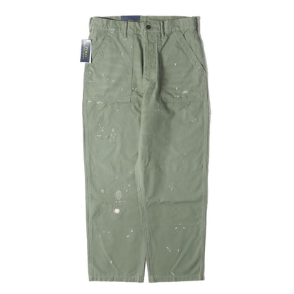 [現行モデル] ペンキ加工 コットンサテン ユーティリティ ベイカーパンツ