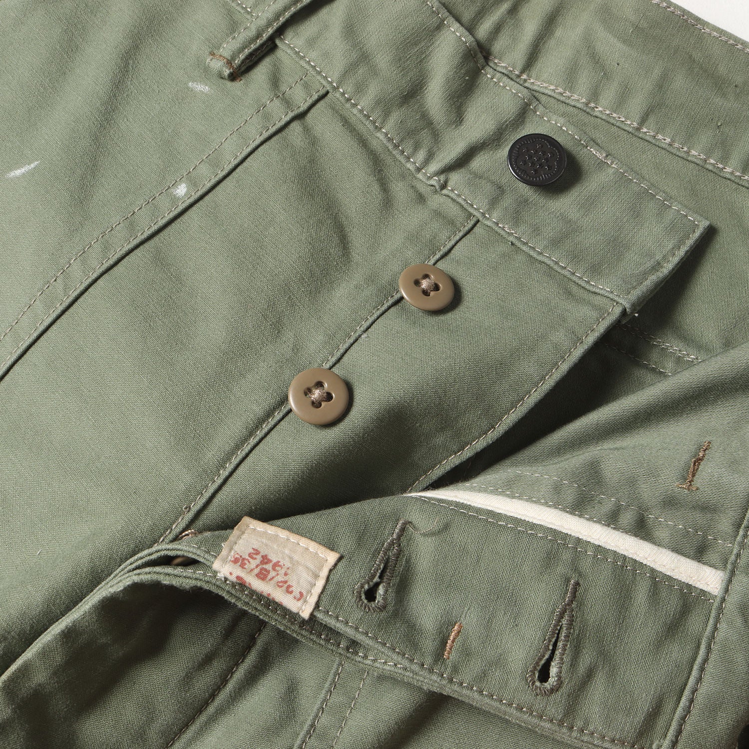 現行モデル] ペンキ加工 コットンサテン ユーティリティ ベイカー