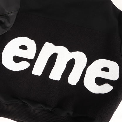 24SS ビッグロゴ 袖レザー メルトン バーシティジャケット / スタジャン(Big Logo Chenille Varsity Jacket)