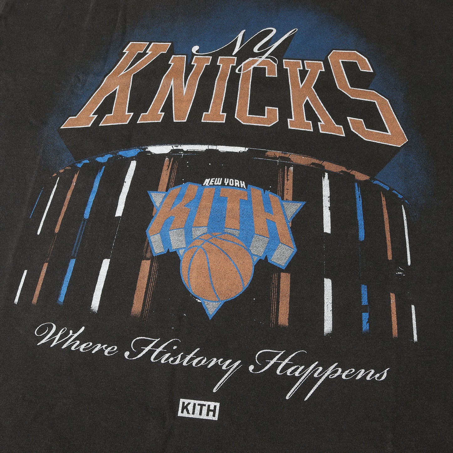 23AW × NBA New York Knicks ヴィンテージ加工 Tシャツ(MSG Vintage Tee)
