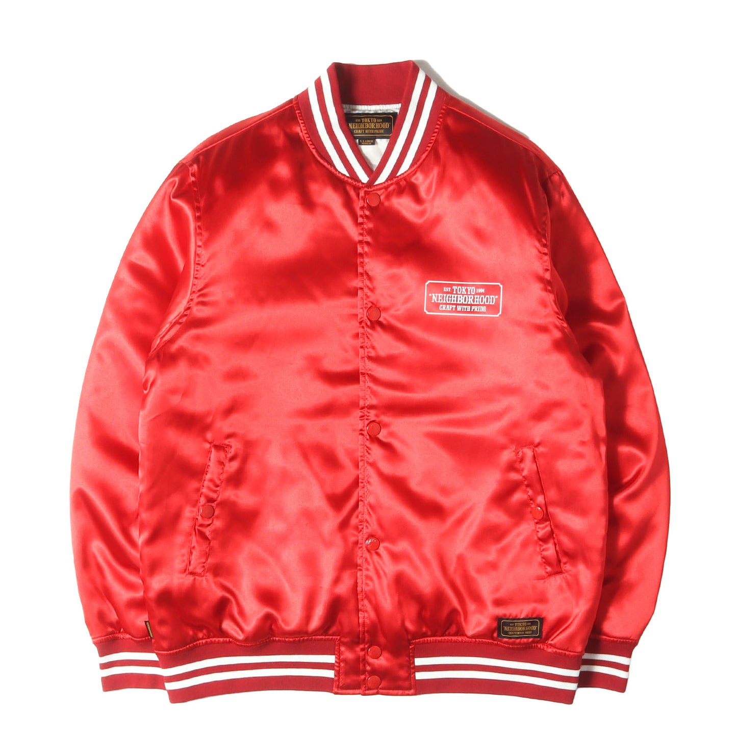 メッセージロゴ サテン スタジャン(B.B. EM / E-JKT)