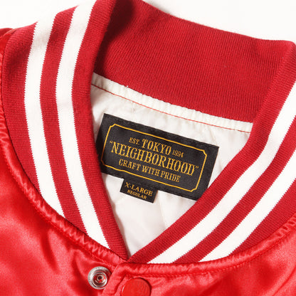 メッセージロゴ サテン スタジャン(B.B. EM / E-JKT)