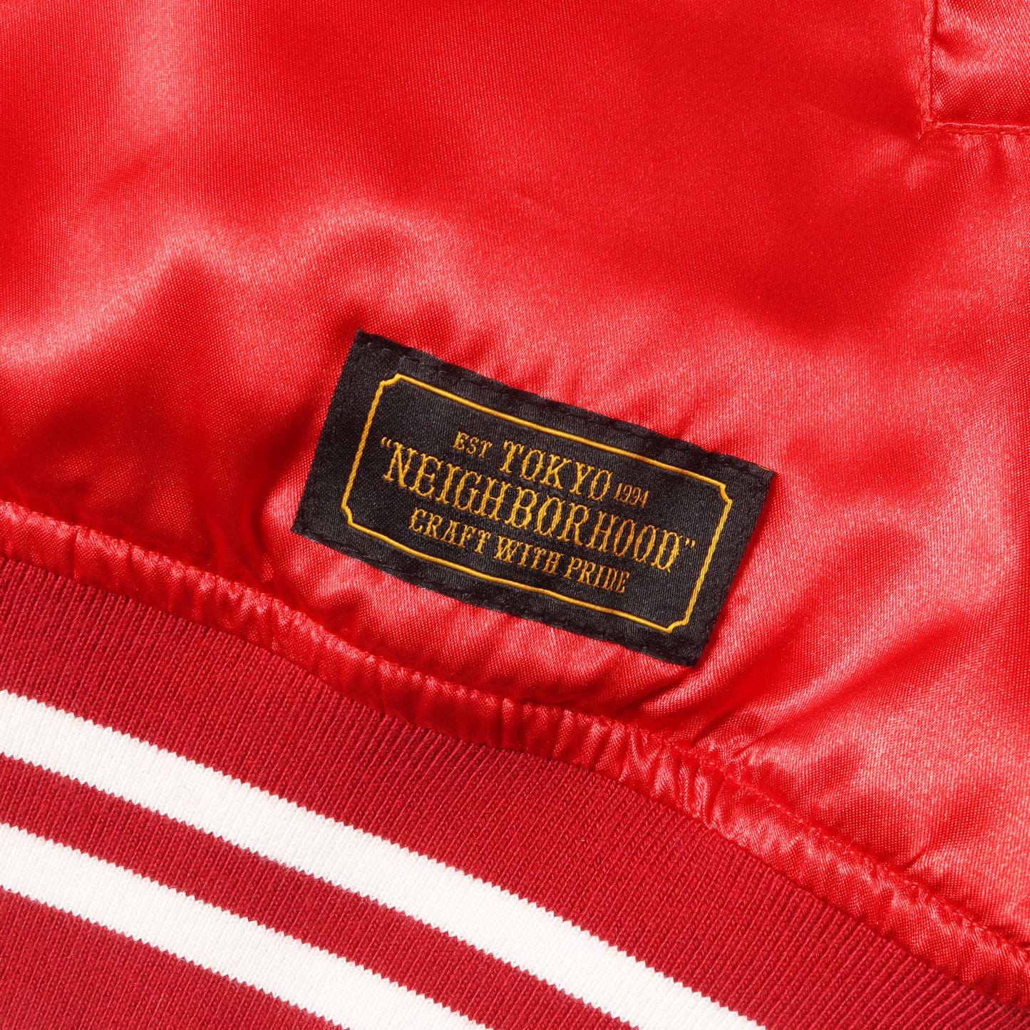 メッセージロゴ サテン スタジャン(B.B. EM / E-JKT)