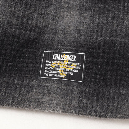 オンブレチェック 裏地キルティング ウール ベスト