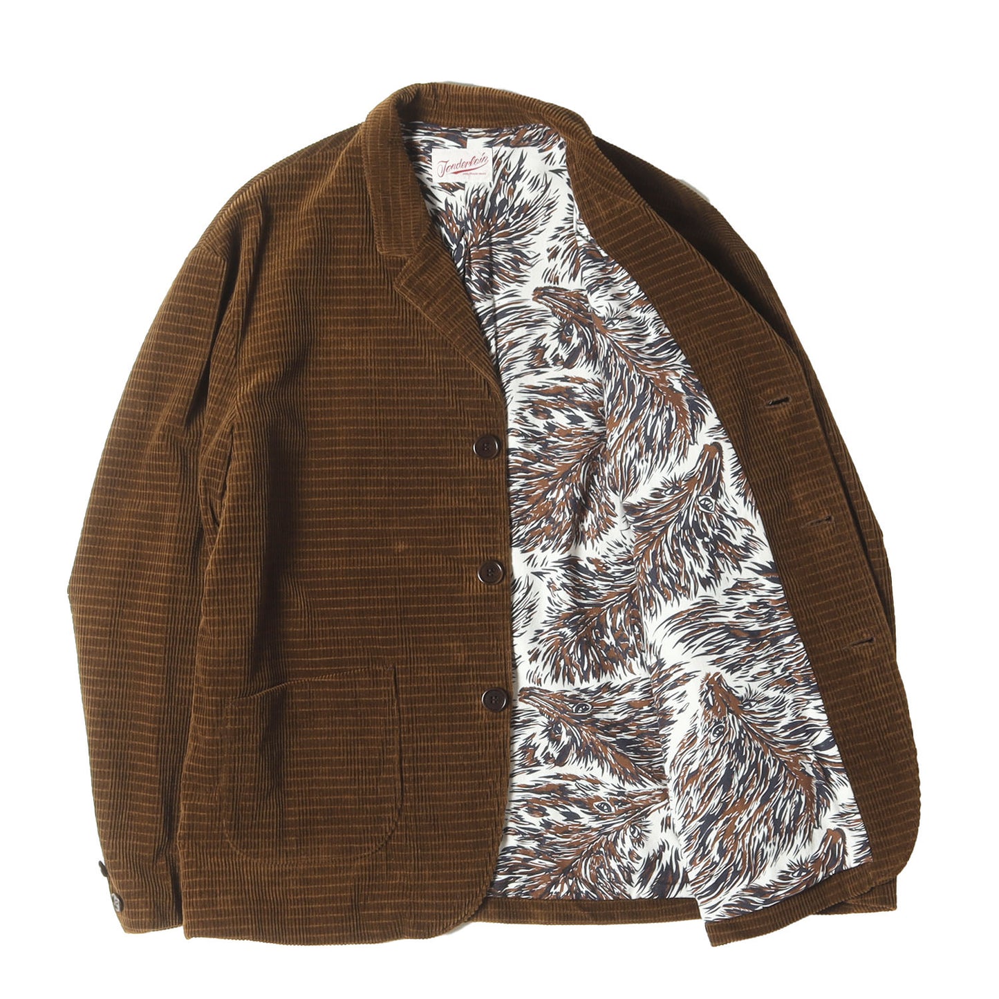 コーデュロイ 裏地ウルフ柄 ワークジャケット(T-CORDUROY JKT)